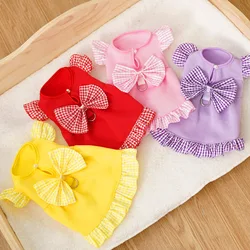 Vestido con capucha y lazo para perros hembra Shih Tzu