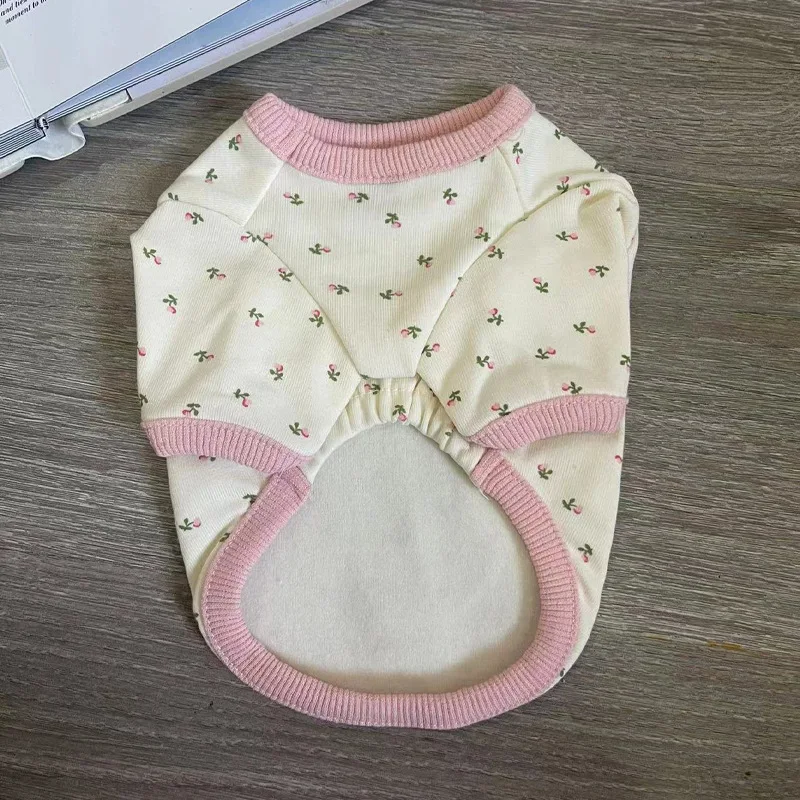 Sudadera con cuello redondo y estampado para perro, abrigo sencillo de dos pies para mascota, oso de peluche, camisa básica para perros pequeños, Otoño e Invierno - imagen 2