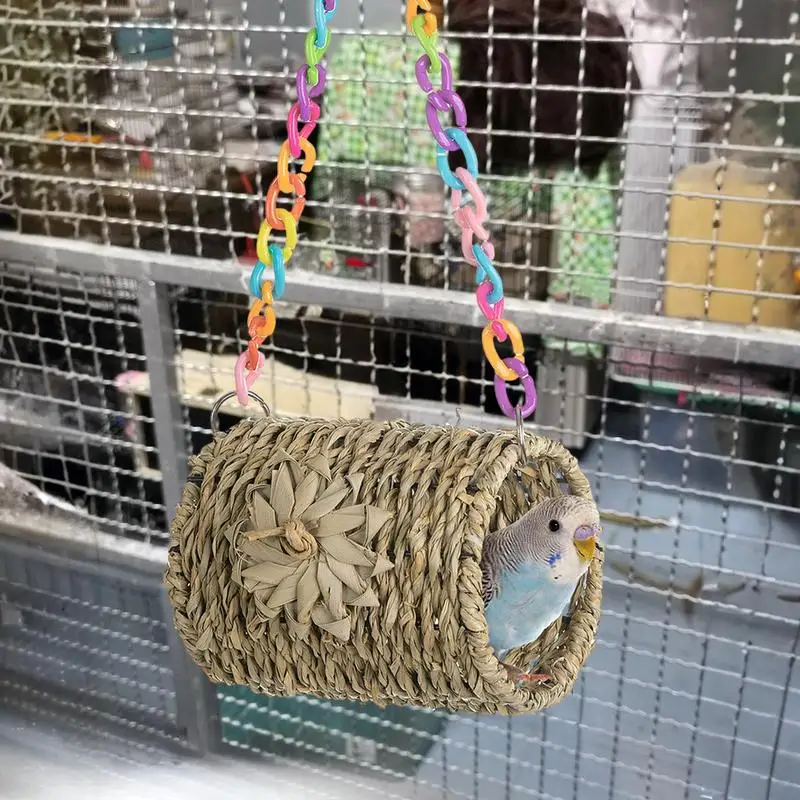 Budgies hamaca colgante para pájaros, tienda de campaña para colgar, nido transpirable, escondite, juguete para pájaros, columpio, nido para pájaros pequeños a medianos - imagen 2