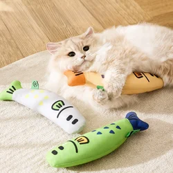 Juguete pez con hierba gatera para gatos - interactivo y duradero