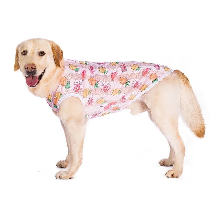 Chaleco con estampado completo para perros grandes, ropa fina de verano para perros medianos y grandes, Golden Retriever/ropa para perros - imagen 4