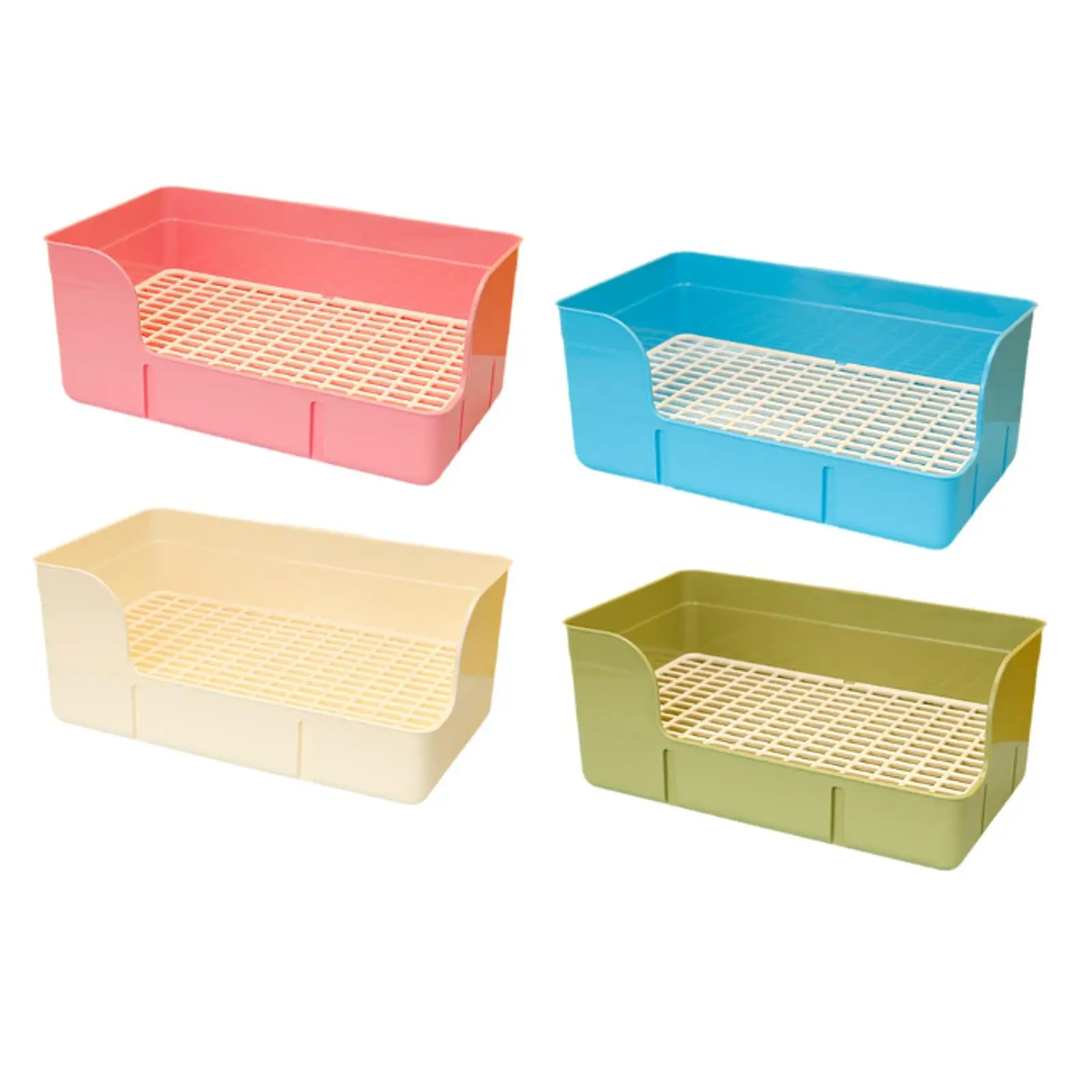 Rabbit Litter for Cage Grid Litter Pan Corner Toilet Box Corner Pan for Ferrets Small Animals Cage Accessories Rabbit Litter for Cage Grid Litter Pan Corner Toilet Box Corner Pan for Ferrets Small Animals Cage Accessories