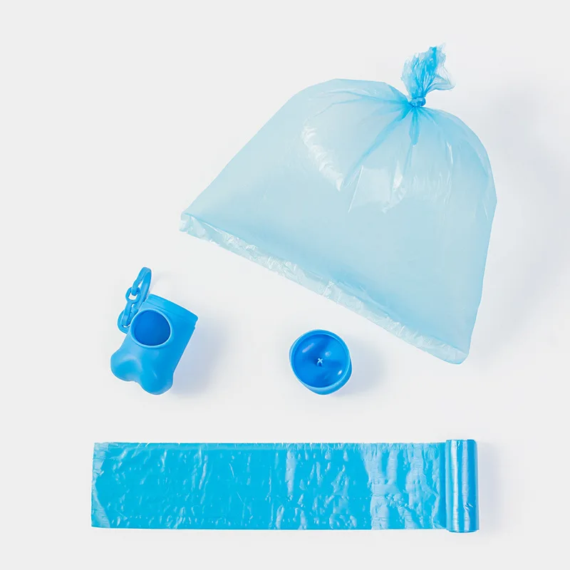 Bolsas para excrementos de mascotas, bolsas desechables para residuos de perros, bolsas para excrementos a granel con clip para correa y dispensador de bolsas para huesos, bolsas de 5 rollos (75 unidades) con impresiones de patas - imagen 3