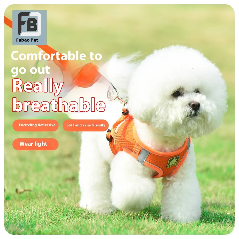 Nuevo Arnés para mascotas estilo chaleco correa reflectante transpirable para perros pequeños y medianos ajustable cómodo para caminar al aire libre