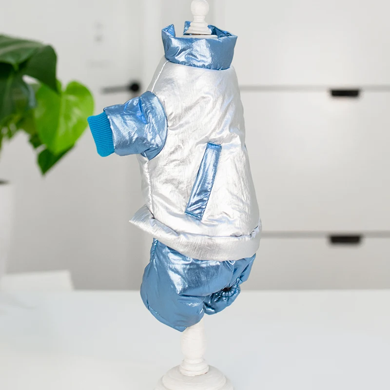 Ropa cálida de otoño e invierno para perros pequeños, mono impermeable para cachorros, diseño de cremallera, abrigo para mascotas a la moda, chaqueta para Chihuahua Bulldog - imagen 3