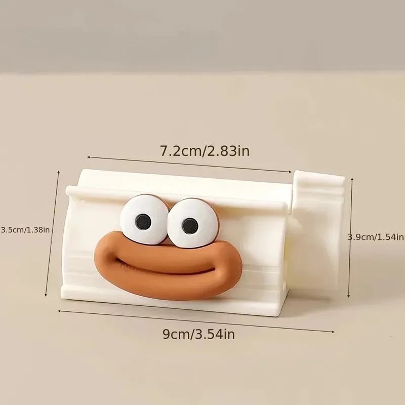 [Exclusión Popular] Dispensador de pasta de dientes fácil de abrir: bonito diseño de boca grande, accesorio de baño manual para - imagen 3