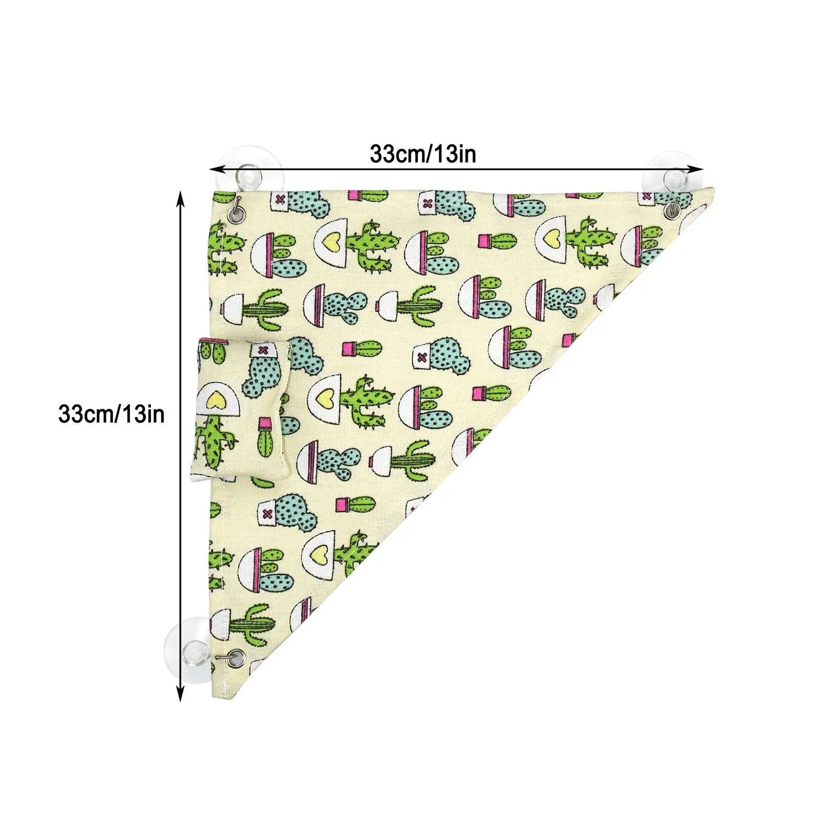 Reptile Hammock with Adhesive Hooks and Suction Hook Bed Lounger Ladder Hanging