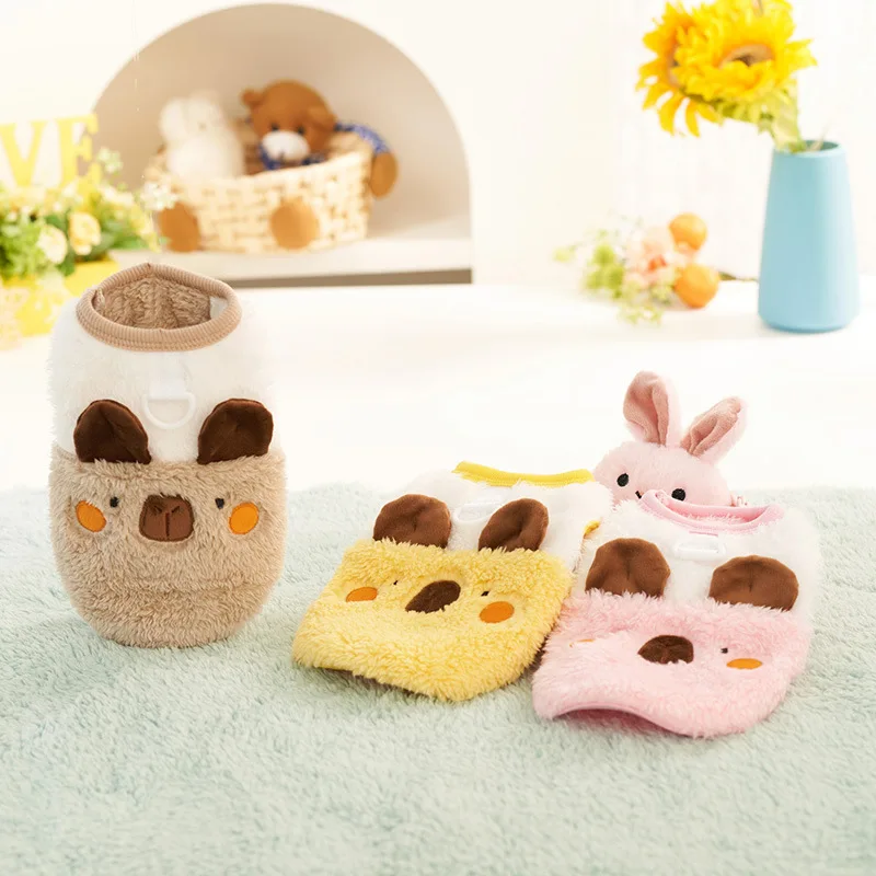 Chaleco de felpa de otoño e invierno para mascotas, bonito chaleco de retazos, ropa para mascotas, ropa para perros, ropa para perros pequeños, ropa para cachorros