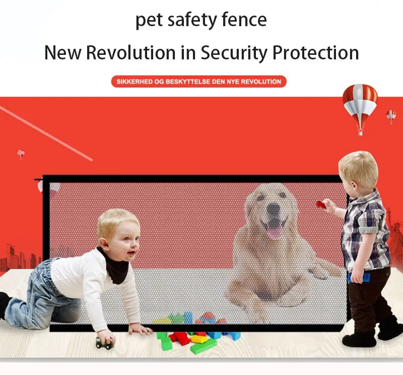 Puerta de seguridad de malla para perros en interiores y exteriores - imagen 4