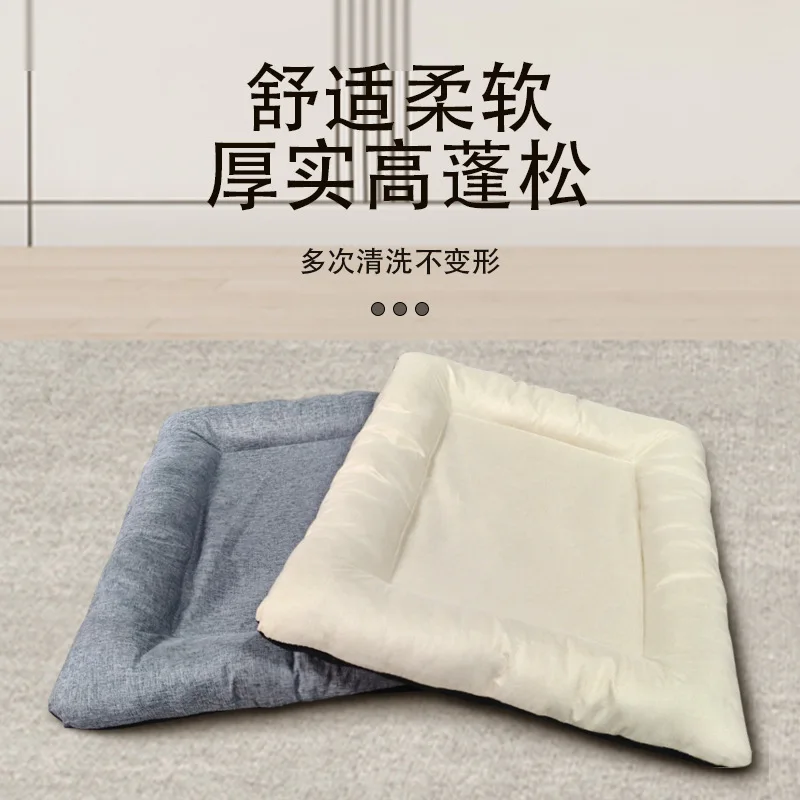 Cama transpirable de algodón y lino para gato y perro – verano - imagen 4