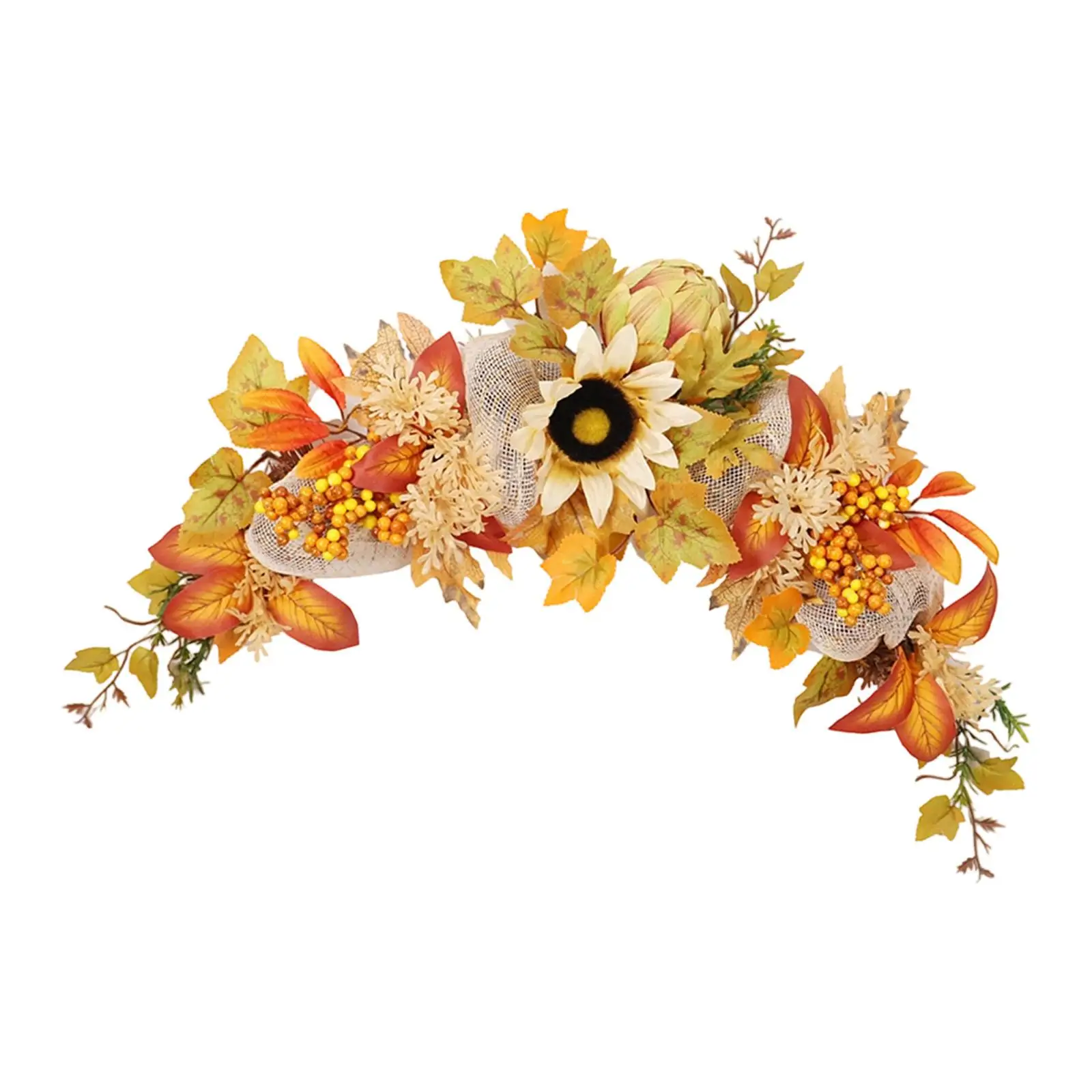 Fall Swag Sunflower Table Centerpiece Welcome Sign Flowers Ornament Artificial Floral Swag Fall Swag Sunflower Table Centerpiece Welcome Sign Flowers Ornament Artificial Floral Swag