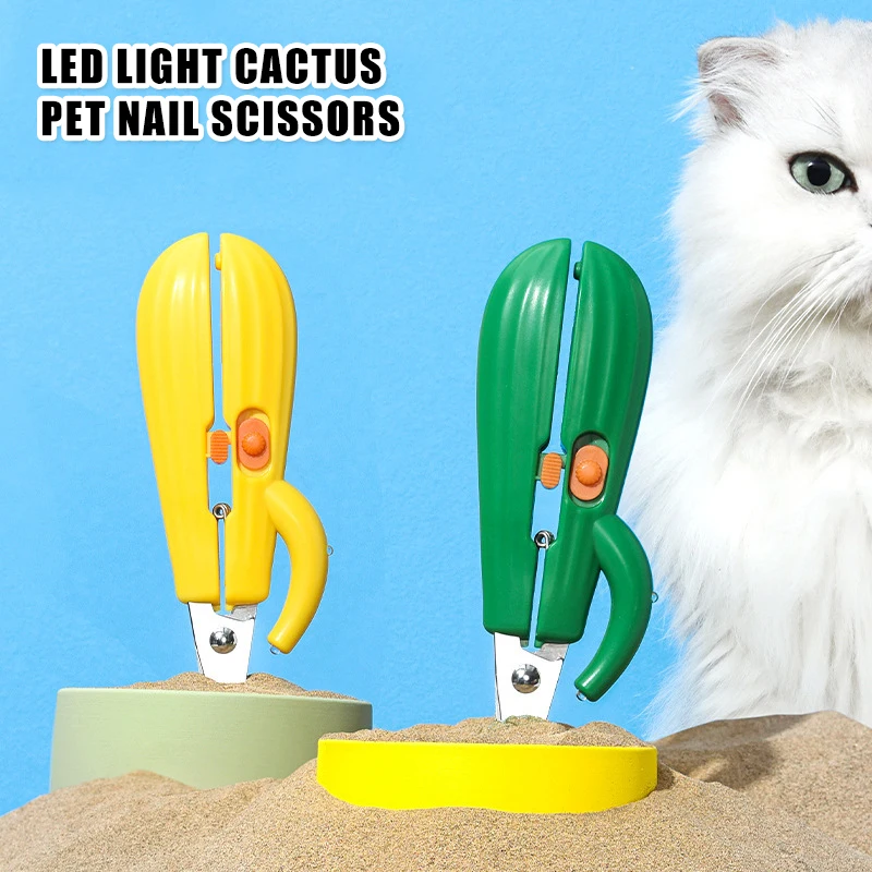 Cortaúñas con luz Led para mascotas, recortadores de patas de perro, amoladoras de uñas de gato, recortadores de aseo de pelo, cortador de garras de gatos, máquina de corte de pelo de pies - imagen 3