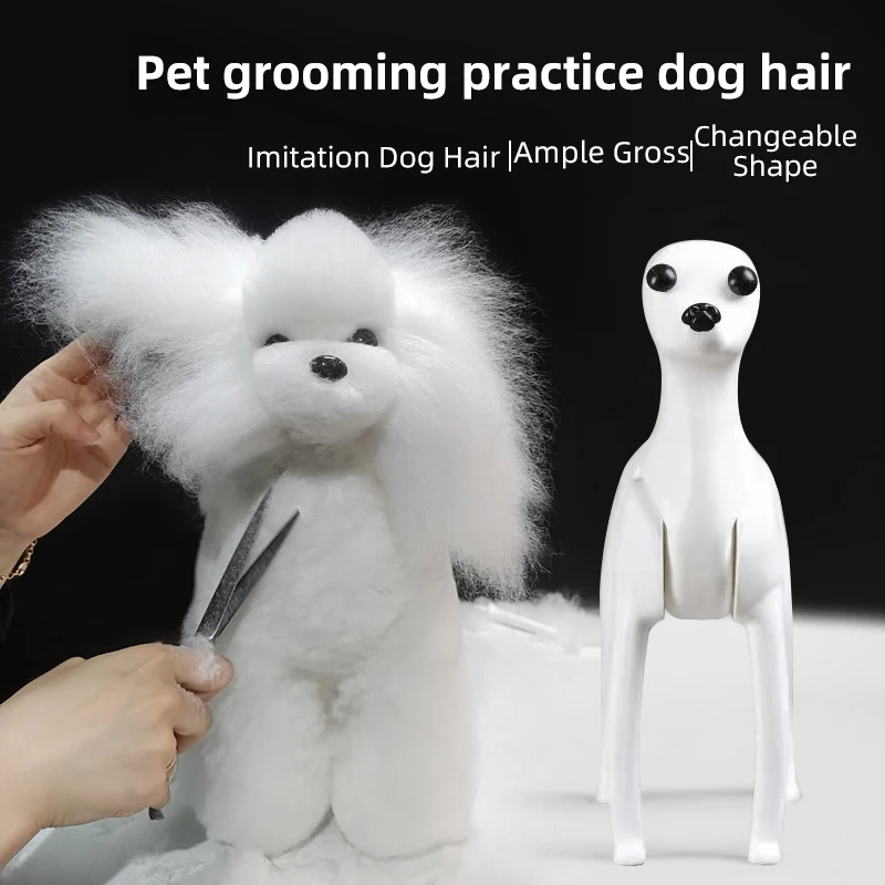 Simulación de mascotas, belleza del cabello, esteticista falso, práctica de perro, caniche estándar, esqueleto de cuerpo completo, modelo de perro para el cuidado de mascotas - imagen 5