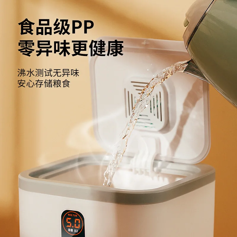 Cubo de almacenamiento de alimentos para mascotas, cubo de comida japonés Simple sellado para perros y gatos, almacenamiento de aperitivos de gran capacidad, suministros de tanque sellado - imagen 3