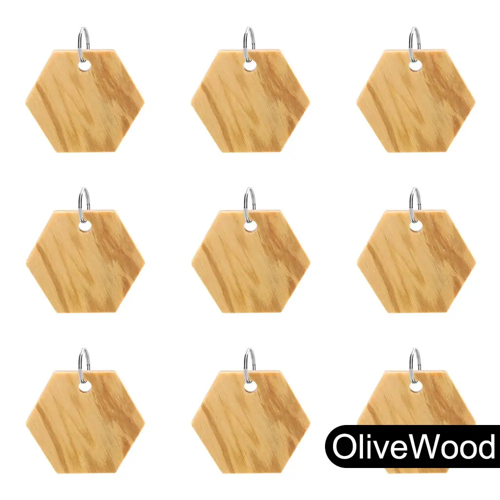 Olivewood Hexagon