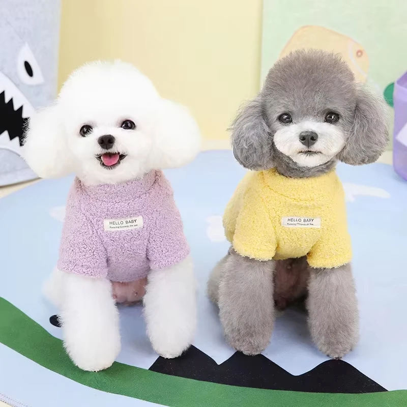 Suéter para perros pequeños, suéter cálido de invierno de Color sólido para mascotas, ropa para perros pequeños y medianos, ropa para cachorros, suministros para perros - imagen 3