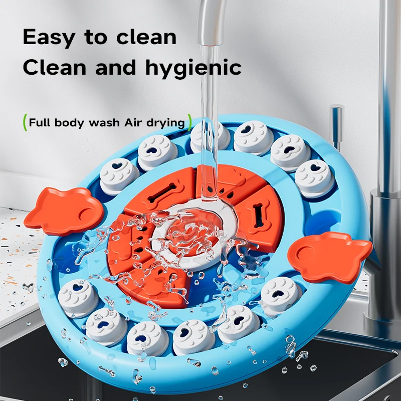 HOOPET Alfombra interactiva de forraje de rompecabezas para gatos - Alimentador de enriquecimiento de juego propio con orificios de tratamiento congelados, estimulación mental lenta F - imagen 3