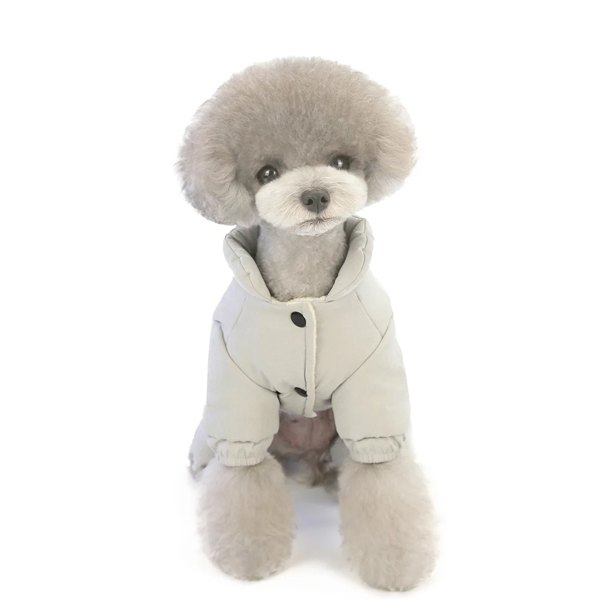 Abrigo de cuatro patas con cuello alto para mascotas, mono grueso de invierno, Parkas para perros de cuatro patas y cuatro patas, pijamas para perros, ropa para cachorros, ropa para mascotas - imagen 4