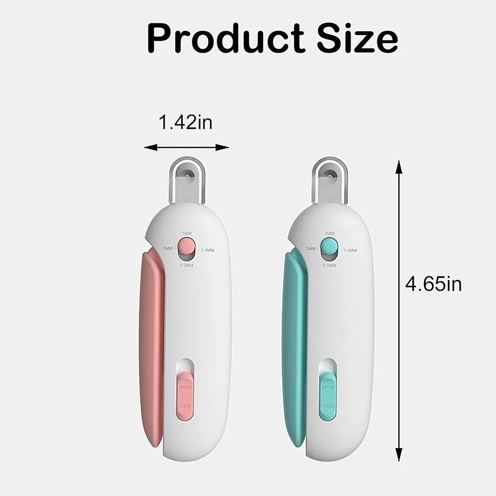 Cortauñas para gatos, cortaúñas para perros para gatitos en todas las etapas, cachorros a una joven, tamaño de orificio ajustable con lima de uñas oculta - imagen 4