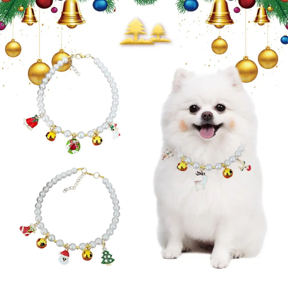 Collar de perlas de imitación para mascota, joyería sin alergia, cadena de perro, gato, regalo - imagen 4