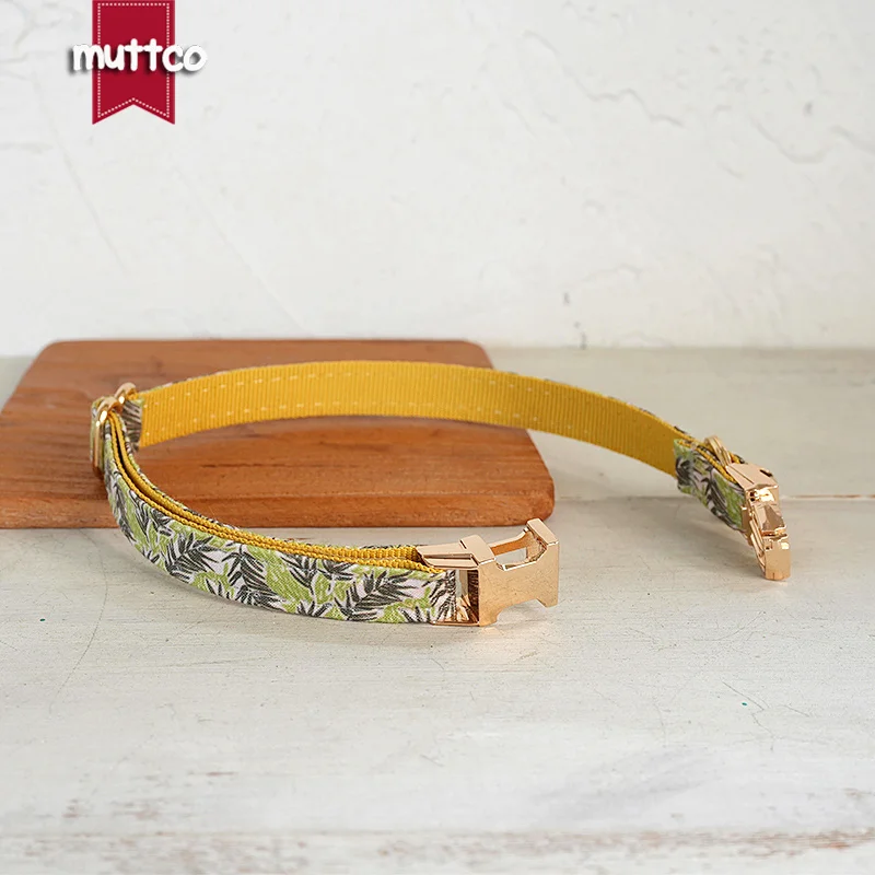 MUTTCO-collar de gato grabado de forma independiente, diseñado y fabricado a mano, usable y duradero, para senderismo en la jungla, 2 tamaños, UCC156 - imagen 2