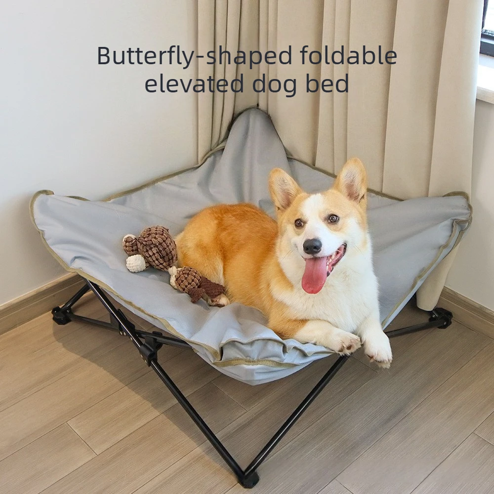 Cama elevada plegable impermeable, resistente a mordeduras para perros