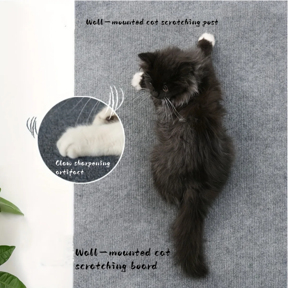 Estera antiarañazos para gatos, alfombrilla grande recortable para rascar gatos, alfombra autoadhesiva para estantes de árbol para gatos, escalones, sofá de pared - imagen 2