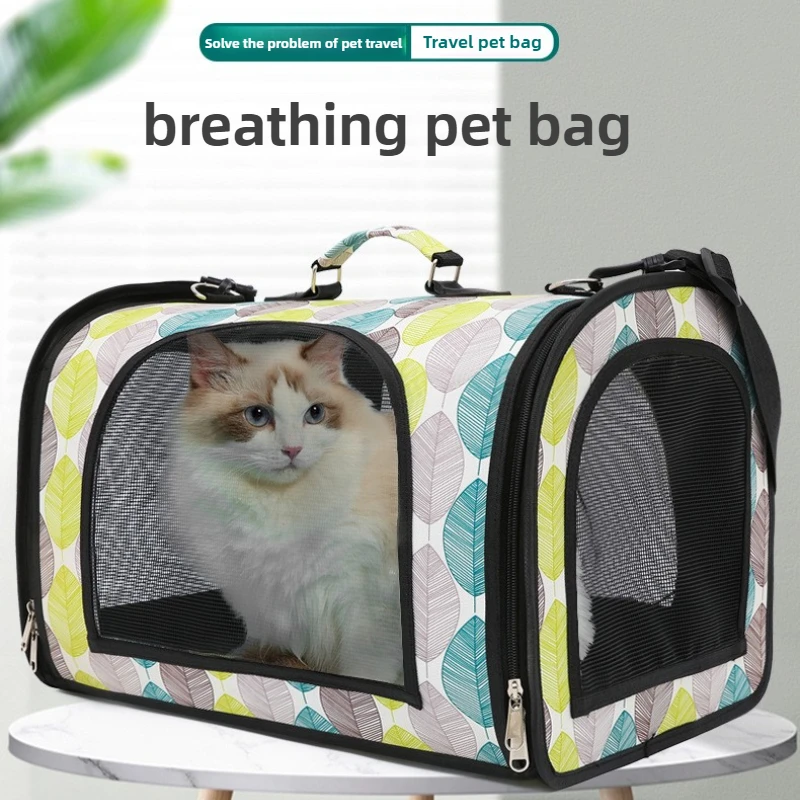 Nueva bolsa para gatos, cabina de línea aérea, bolsa plegable portátil para mascotas, bolsas de viaje portátiles para perros y gatos