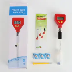 Medidor pH digital con electrodo de vidrio para agua y alimentos – Rango 0-14