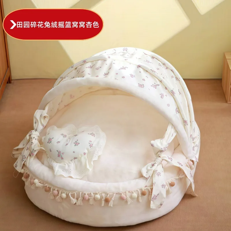 Nido Universal para mascotas Lolita para las cuatro estaciones, nido grueso para gatos, Villa para gatos, jaula para mascotas, hogar, interior - imagen 3