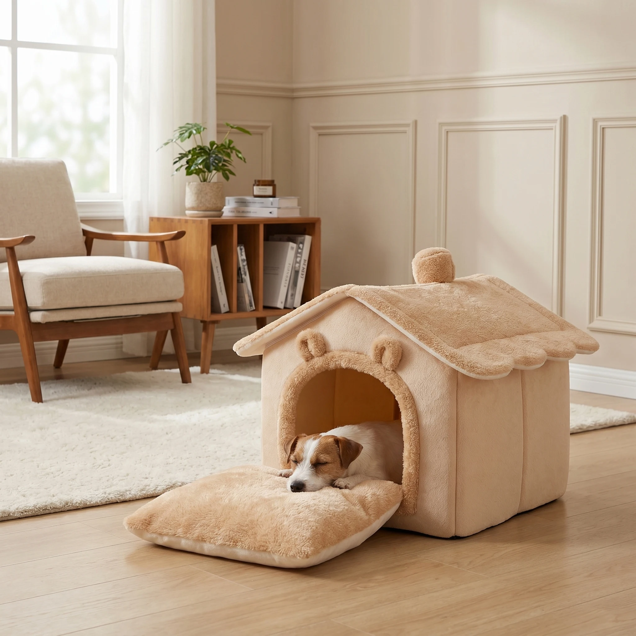 Cama cueva plegable y lavable para gatos y perros - imagen 3