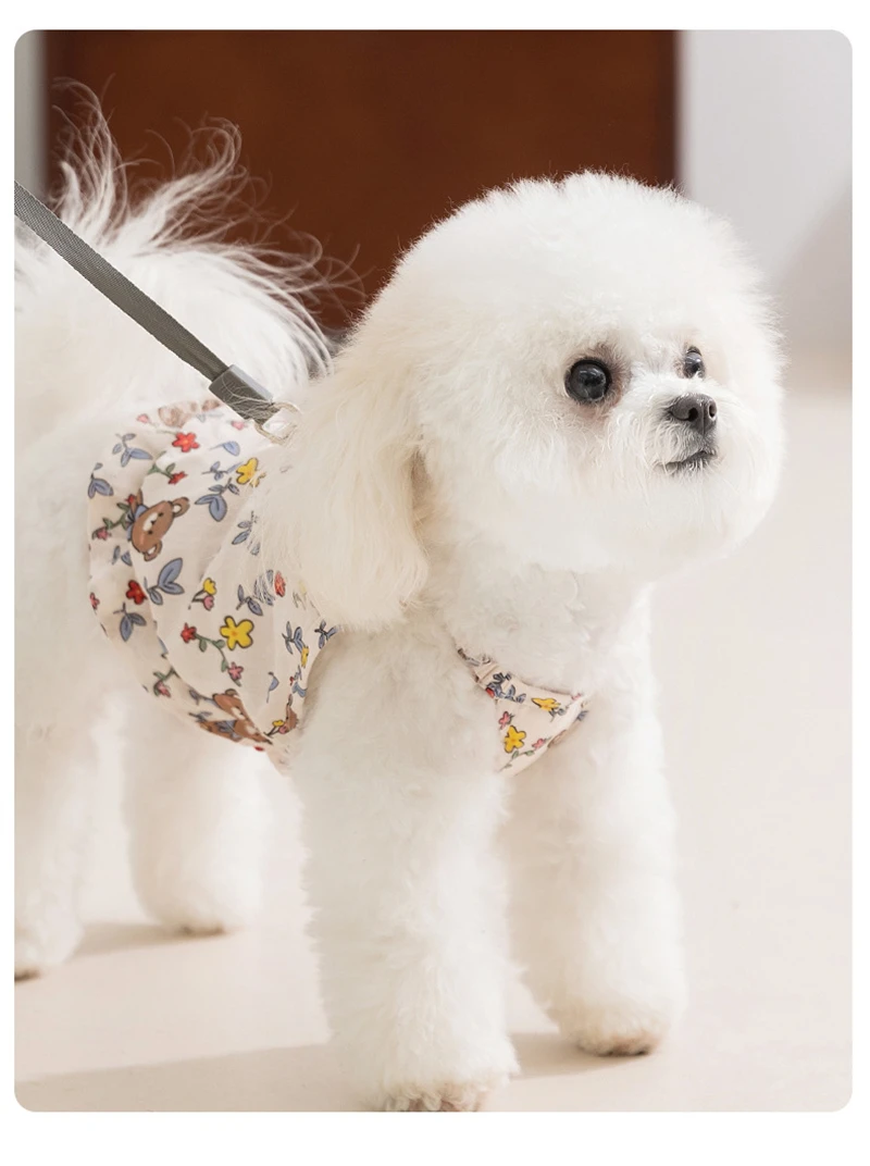 Mini vestidos de verano con dibujos de cachorros, chaleco Floral, monos para perros pequeños y medianos, ropa bonita de verano para mujer, gatito, Bulldog Francés - imagen 2