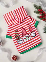Sudaderas navideñas capucha leopardo para perros pequeños y medianos
