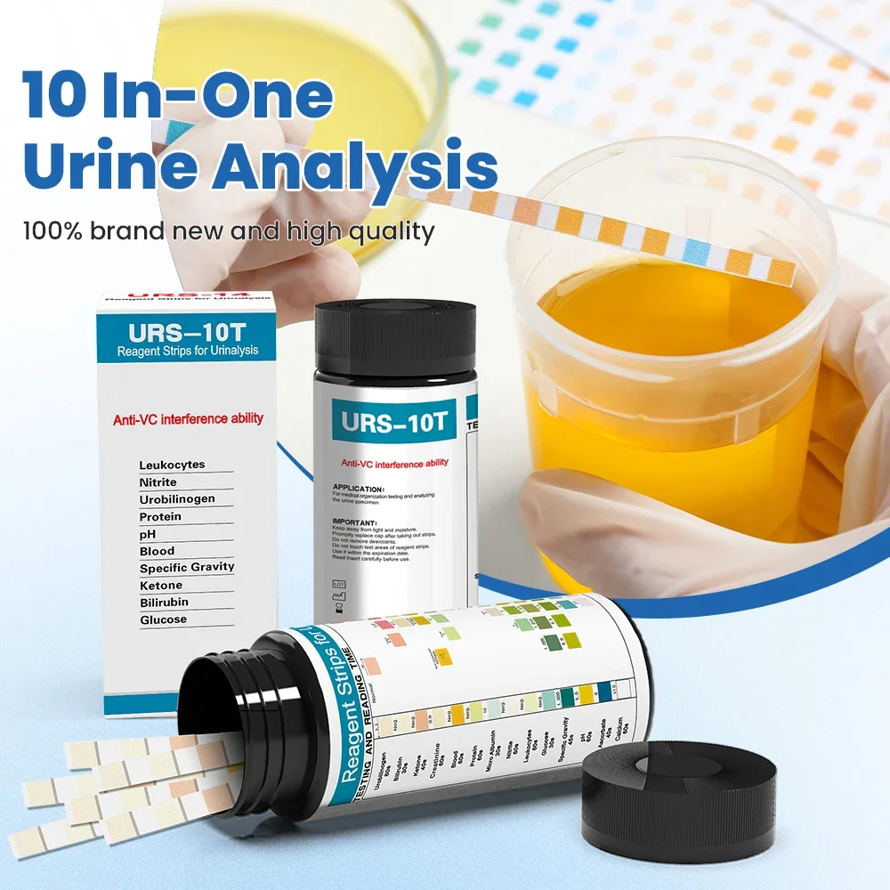 Veterinary Human 10/11/12/14 Parameters Urine Analyzer Test Strips Suit for W-200B/W-600/IU-100 Reagent Strips for Urinalysis - imagen 3