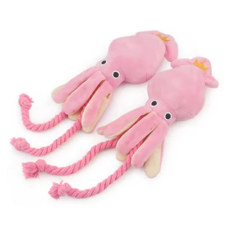 Juguete masticable pulpo algodón para perros y gatos – Limpia dientes