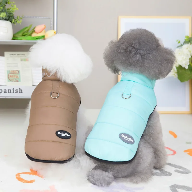 Abrigo de color caramelo para mascotas, parka de dos patas para perros pequeños, ropa para cachorros, Otoño e Invierno - imagen 4