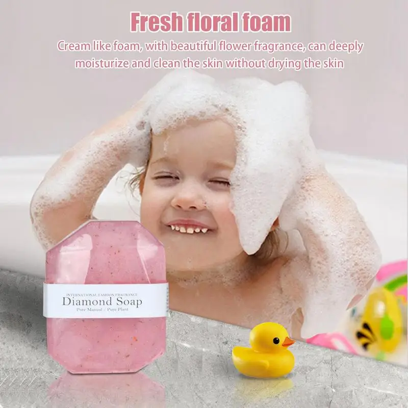 Jabón Natural de piedras preciosas con lámina dorada, jabón perfumado, regalo para mujeres y hombres, jabón de baño para cara y cuerpo para ayudar a suavizar la piel - imagen 3