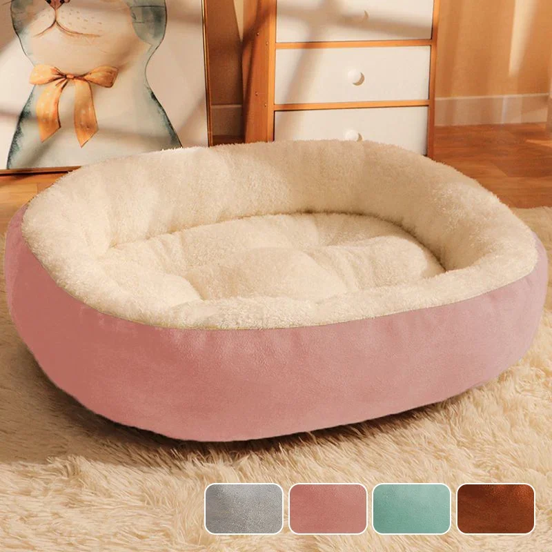Cama redonda para perros, accesorios para perros, estera para cachorros, cama suave para mascotas, almohadilla gruesa de invierno, cama para dormir para perros, sofá, almohadilla para perros pequeños y grandes