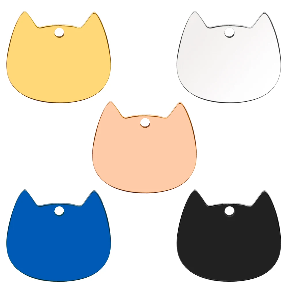 Placa identificación perro acero inoxidable – cara gato - imagen 3
