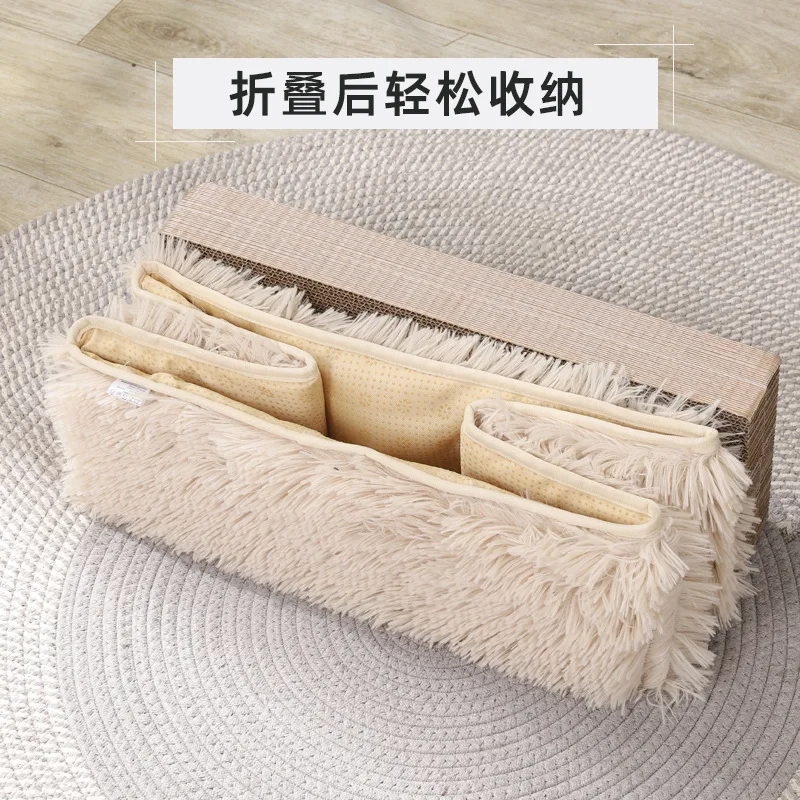 Tablero rascador multifuncional para gatos, plegable, para dormir y jugar, nido para gatos integrado, garra resistente a los arañazos, juguete corrugado para mascotas - imagen 4