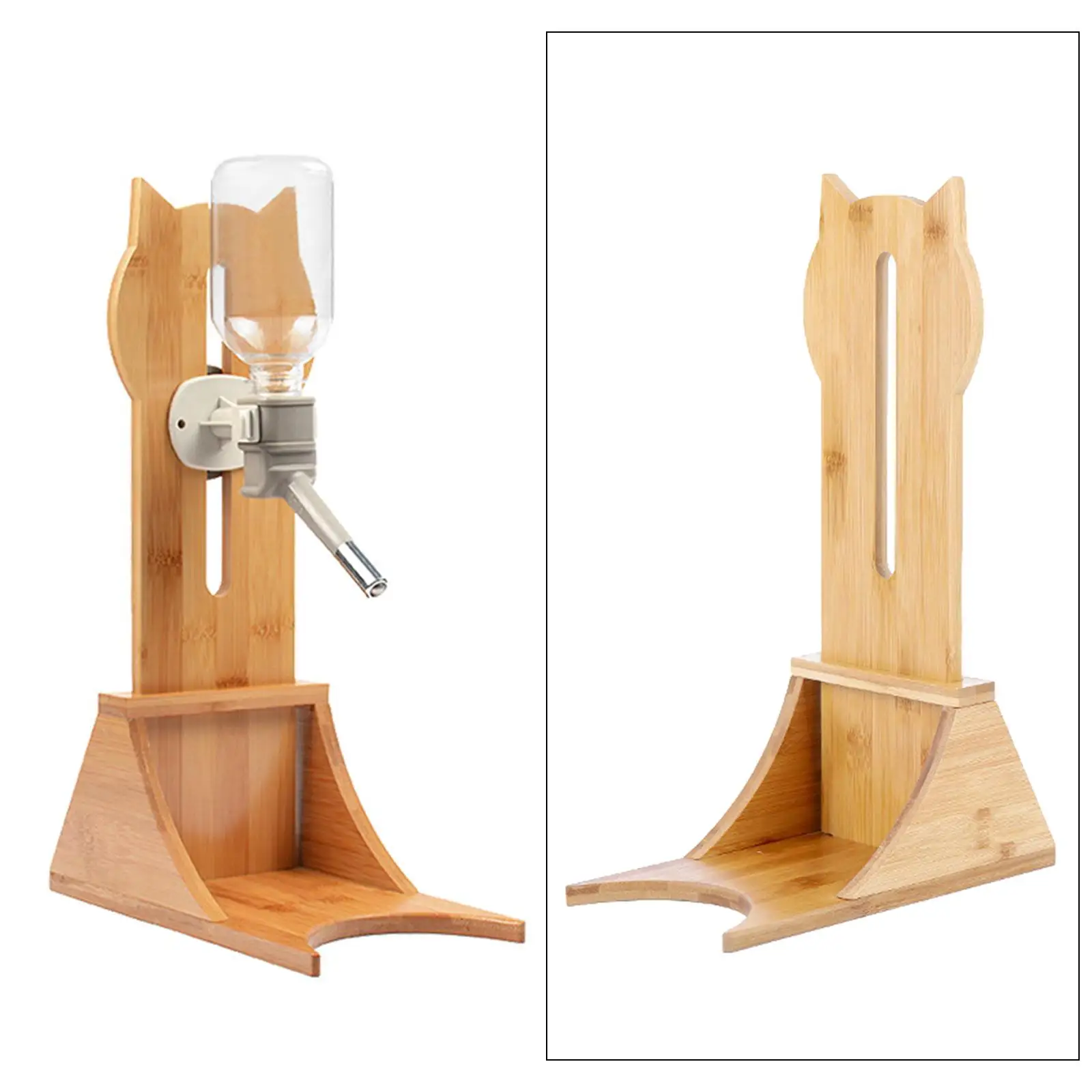 Wooden Rack for Pet Water Feeder Drinking Fountain Pet Water Dispenser Drinking