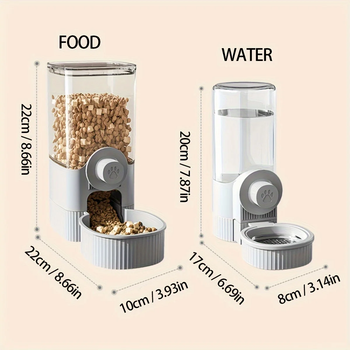 Alimentador automático colgante para mascotas, dispensador de agua de gran capacidad, Alimentador automático para perros, juego de bebedero con tazón para Cag, 1200ml - imagen 3