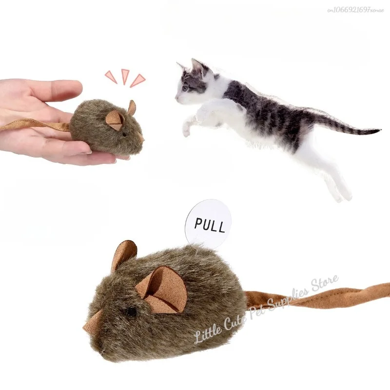 Divertido juguete de peluche para gatos, ratón de simulación, ratones interactivos automáticos, juguete para gatos, resistencia a mordeduras, juguetes para gatos, suministros para gatitos