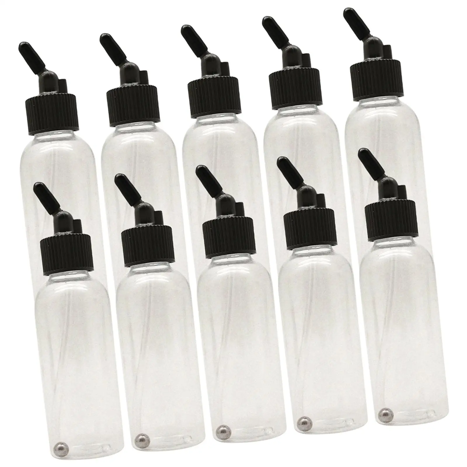 10 Uds. Accesorios para botellas de pintura de aerógrafo con 30 °   Botellas de tarro de PP profesionales en ángulo con contenedor transparente de bolas de mezcla - imagen 4