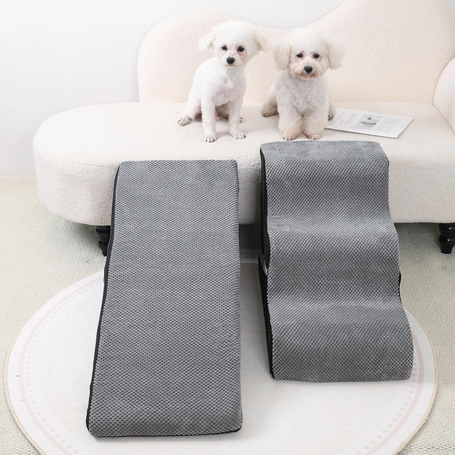 Escalera plegable para perros y gatos, escalones de esponja lavables - imagen 2