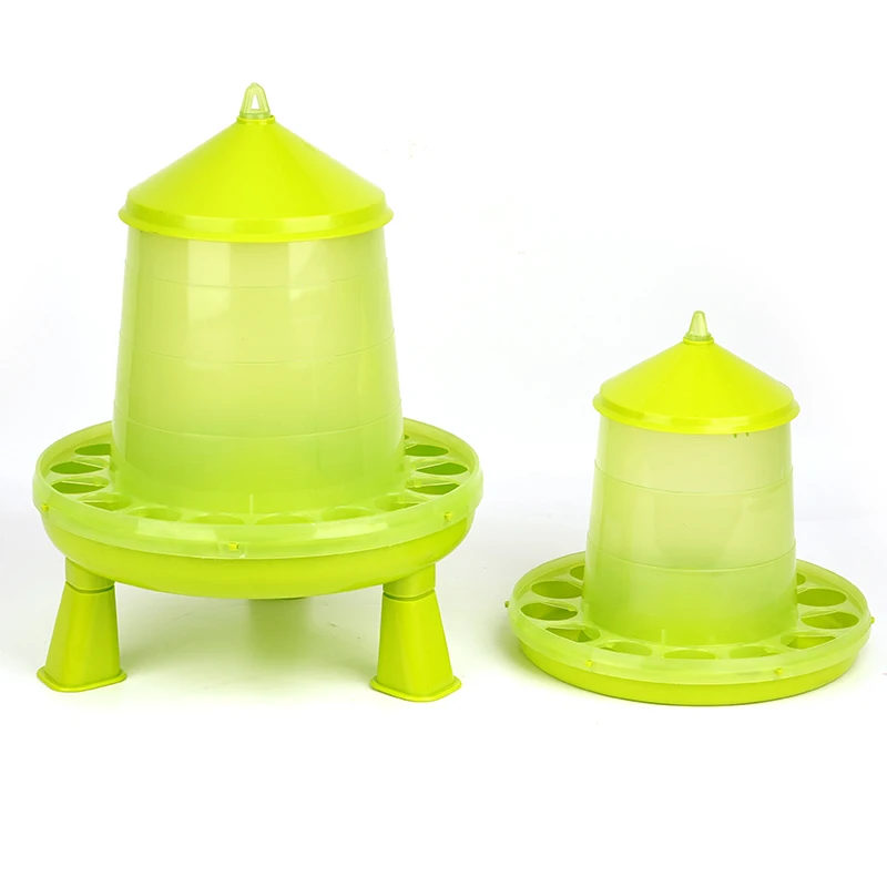 Comedero para aves de corral de 2kg y 4kg, cubo para beber, contenedor de alimentación automática de plástico con patas, ganso, gallina, pollo, suministros de bebedero - imagen 2