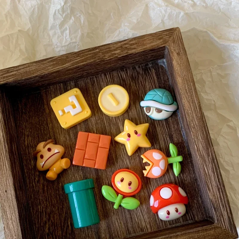 20 piezas Super Marios Bros, accesorios de resina DIY, horquilla, zapatos, cadena decorativa, bonita bolsa de teléfono de autoproductora, colgante, juguete para niños - imagen 5