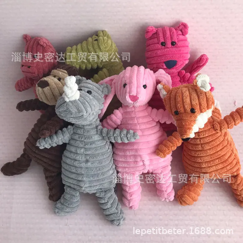Juguetes de pana para perros pequeños y grandes, forma de Animal, peluche para mascotas, cachorro, masticable chirriante juguete, resistente a las mordeduras, accesorios para mascotas, suministros - imagen 4
