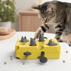 Juguete interactivo para gatos con ratón y dispensadores de golosinas