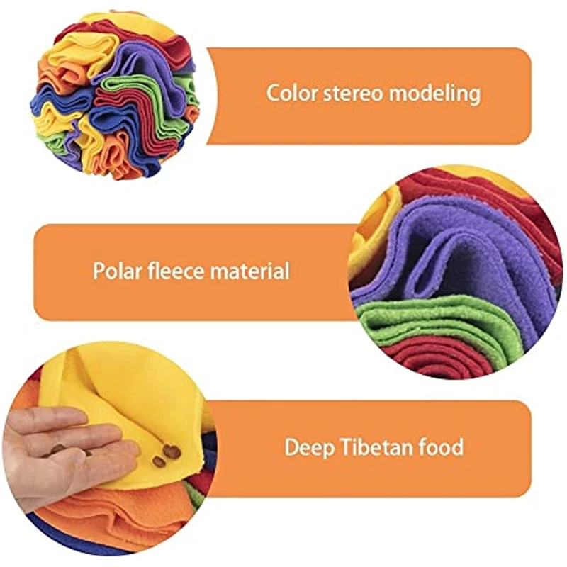Pelota de Snuffle para perros y gatos, manta de entrenamiento para olfatear, almohadillas desmontables, rompecabezas, juguete interactivo, suministros educativos para mascotas - imagen 2